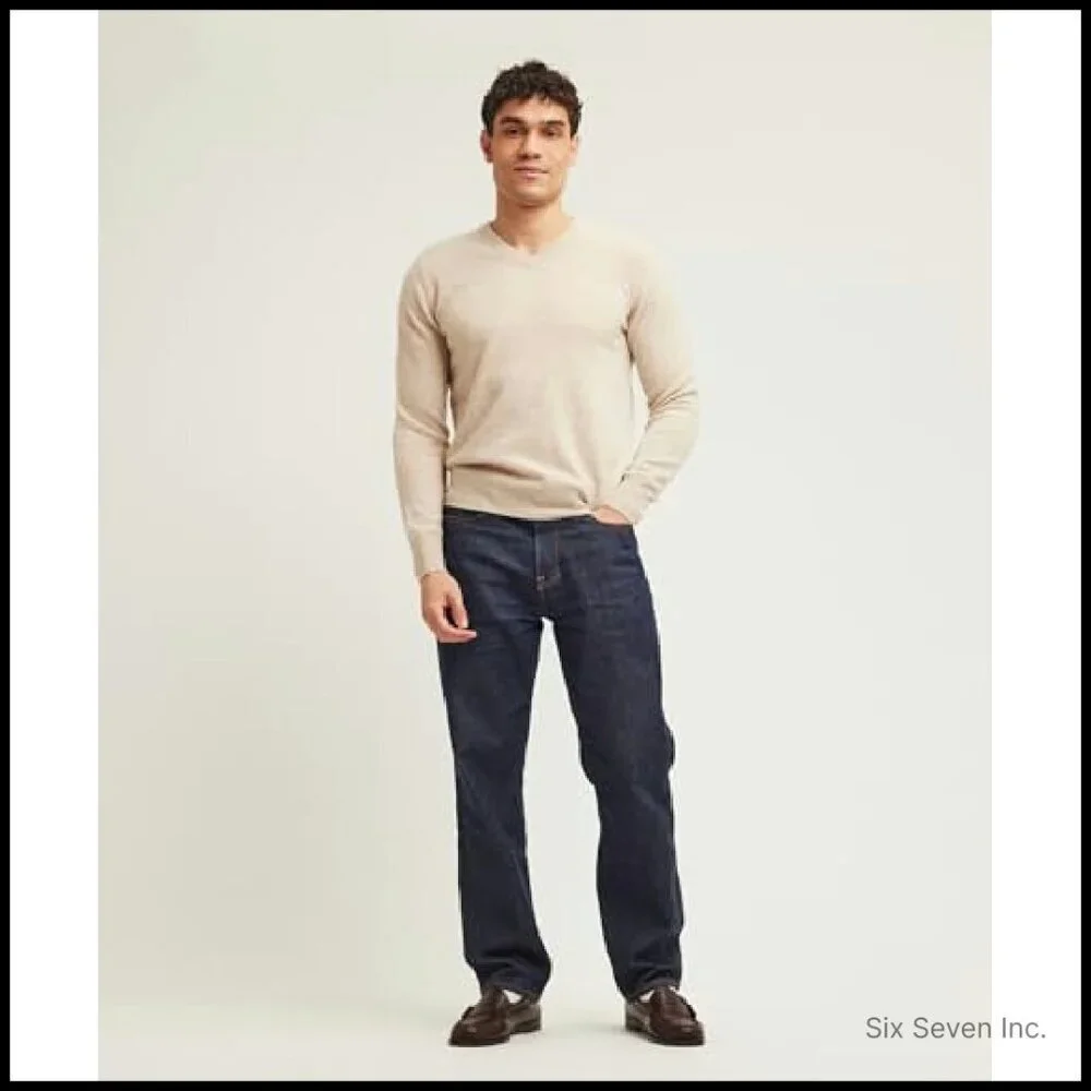 Classic V-Neck Cashmere Sweater Timeless Elegant Minimal Wardrobe Staple